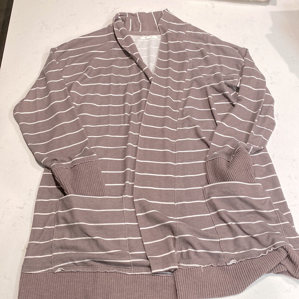 Maurices striped cardigan with pockets